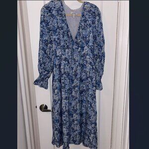 Paris Atelier & Other Stories Floral and Flowy Blue Maxi Dress